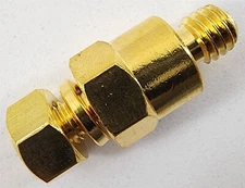 The Install Bay GM38 Side Post Battery Terminal Adapter Shiny Brass