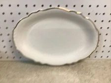 Vtg Home Laughlin Best China Gold Edge Oval Platter 11 1/4” x 8 1/2”