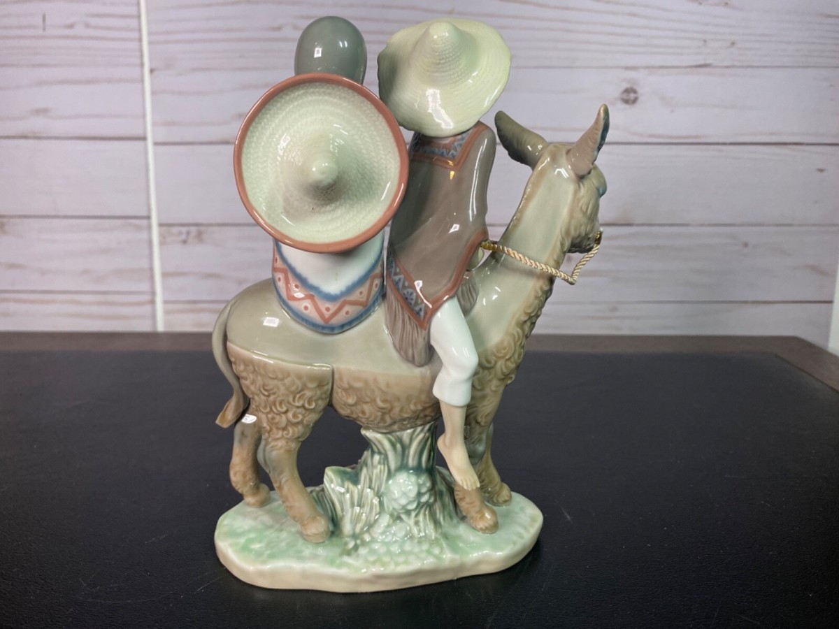 Lladro Figurine Gloss Finish Ride in the Country Children on Lladro Figurine Gloss Finish Ride in the Country Children on