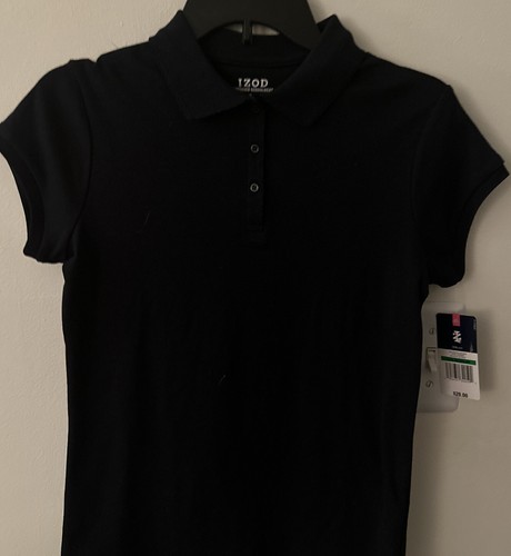 NWT ~ GIRLS IZOD NAVY BLUE POLO SHIRT -large -14 ~ $20 -Schoolwear - Picture 2 of 9