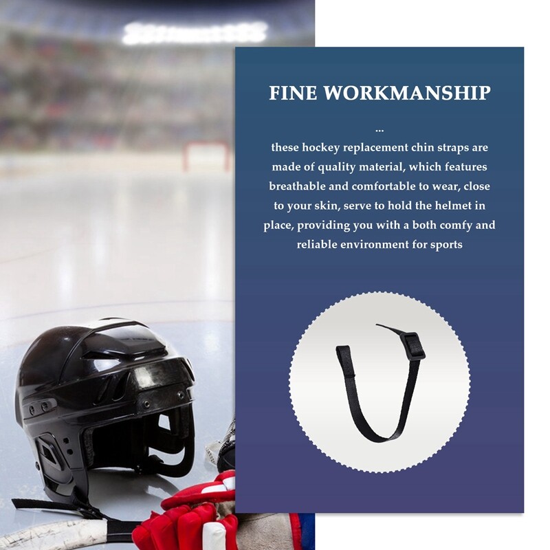 1X(Hockey Helmet Chin Strap Single Snap Ice Hockey Helmet Chin
