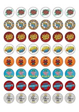 48 Super Dad Fathers Day Daddy Edible Wafer Paper Cupcake Cake Toppers - 2.5cm