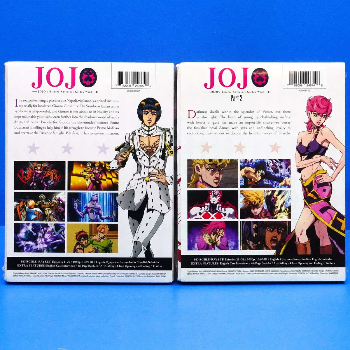 JoJos Bizarre Adventure Golden Wind Set 2 Blu-ray