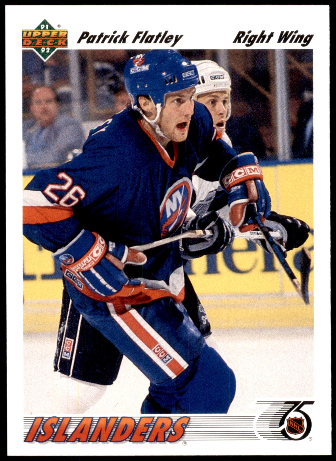 Patrick Flatley #226b 1991-92 Upper Deck