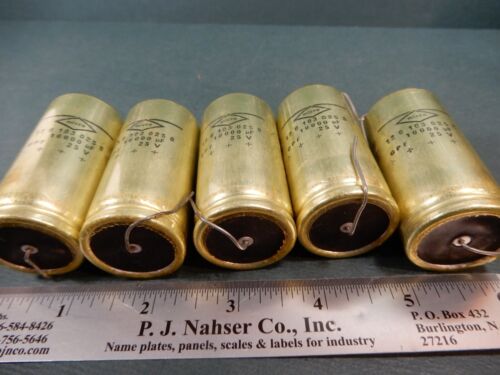 Condensadores electrolíticos Micro 10000uf 25V cantidad 5 cables más cortos NOS - Imagen 3 de 5