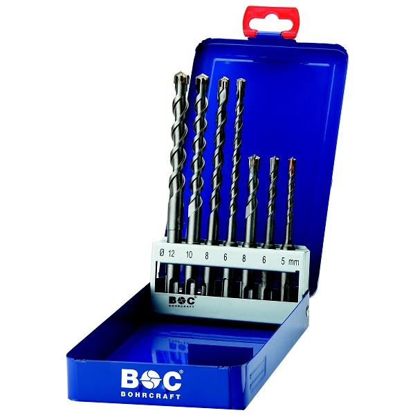 Forets béton SDS-plus Ø5-12mm 4-X Bohrcraft coffret 7 pièces