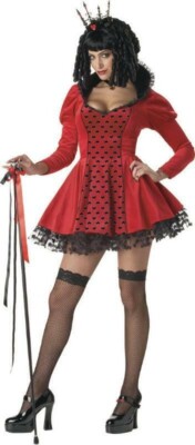 Dark Queen of Hearts - Women's Costume  Red/ Black
