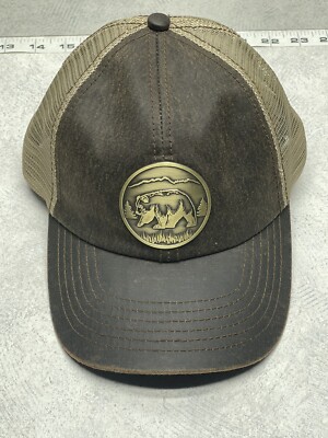 Rustic Bear Bage faux Leather Hat - Sample Box shipped
