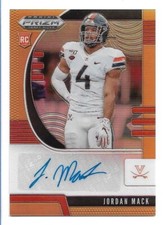 2020 Panini Prizm Draft Picks Rookie Neon Orange /149 Jordan Mack #180 Autograph