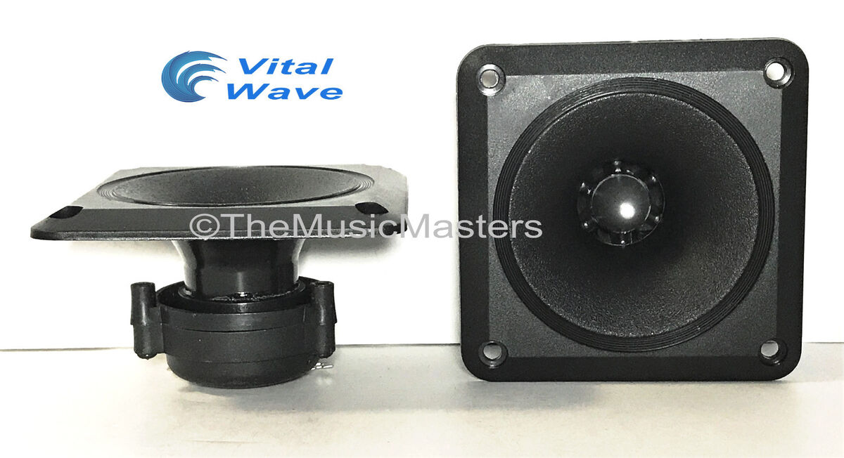 Pair 3.5 inch Flush Mount Piezo Super Horn Tweeters Speakers Car Home  Studio