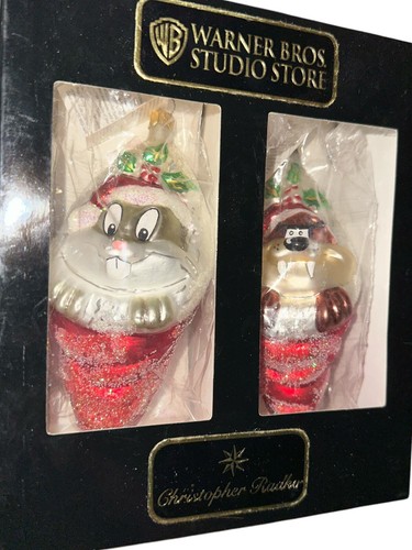 Christopher Radko Warner Brothers Bugs Bunny, Tasmanian Devil Ornament Set LE - Picture 2 of 18