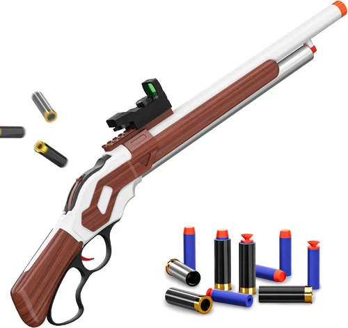 Shotgun Outdoor Soft Bullet Toy Gun with Shell Ejecting Air Soft Bullet Game Gun - Picture 10 of 35