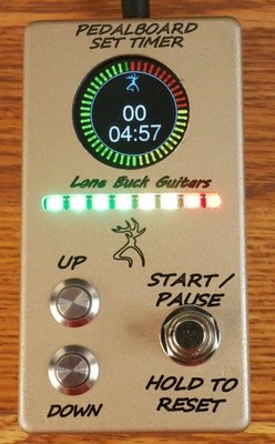 Lone Buck Guitars Pedalboard Set Timer V2 Metal Warning LEDs Full Color Display