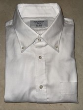 NORDSTROM BRAND MENS WHITE BUTTON-DOWN DRESS SHIRT SIZE 16.5/32-33 89