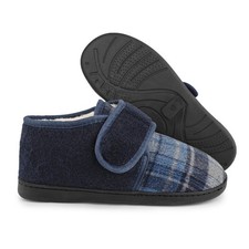 riemot Mens Warm Winter Slippers Non-slip Swollen Feet Edema House Shoes