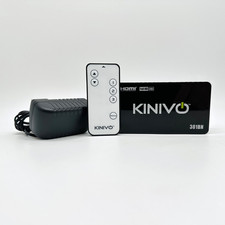 Kinivo 301BN HDMI SWITCH 4K 30Hz 3D HDMI 1080p Remote Control Power Tested Works