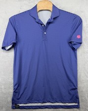 Turtleson Polo Shirt Purple Geometric Golf Shirt Men  s Size Medium M