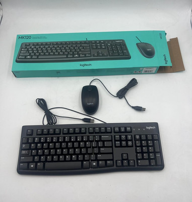 Lot of 4 Logitech MK120 Wired Keyboard and Mouse Combo - Open box Free Shipping