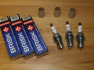 3x BRISK DR15YS-1 Silver Spark Plugs fit: Daihatsu Mira Gino 0.7 - 1998 to 2006