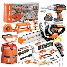 Kids Tool Set Toys, 56 Pcs Toddler Tool Set with Toy Chainsaw  Electronic