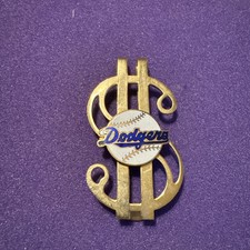 Dodgers Baseball $ Sign Money Clip With Logo