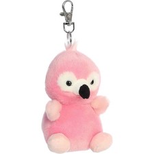 Aurora World Plush - Palm Pals - PINKY FLAMINGO Clip-On - 4 inch - New