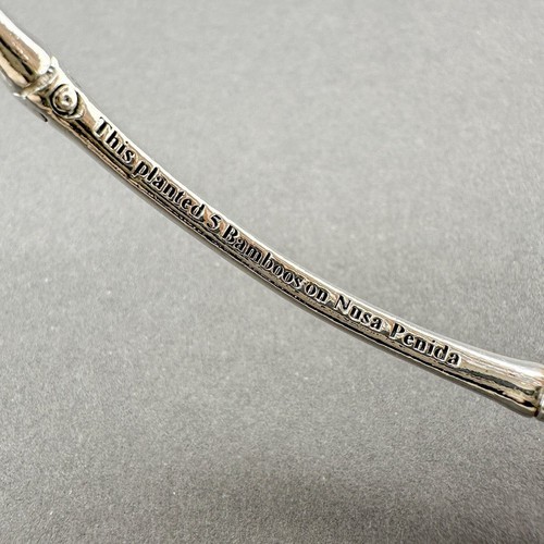 Estate John Hardy Sterling Silver Bamboo Bangle Bracelet - Picture 4 of 6