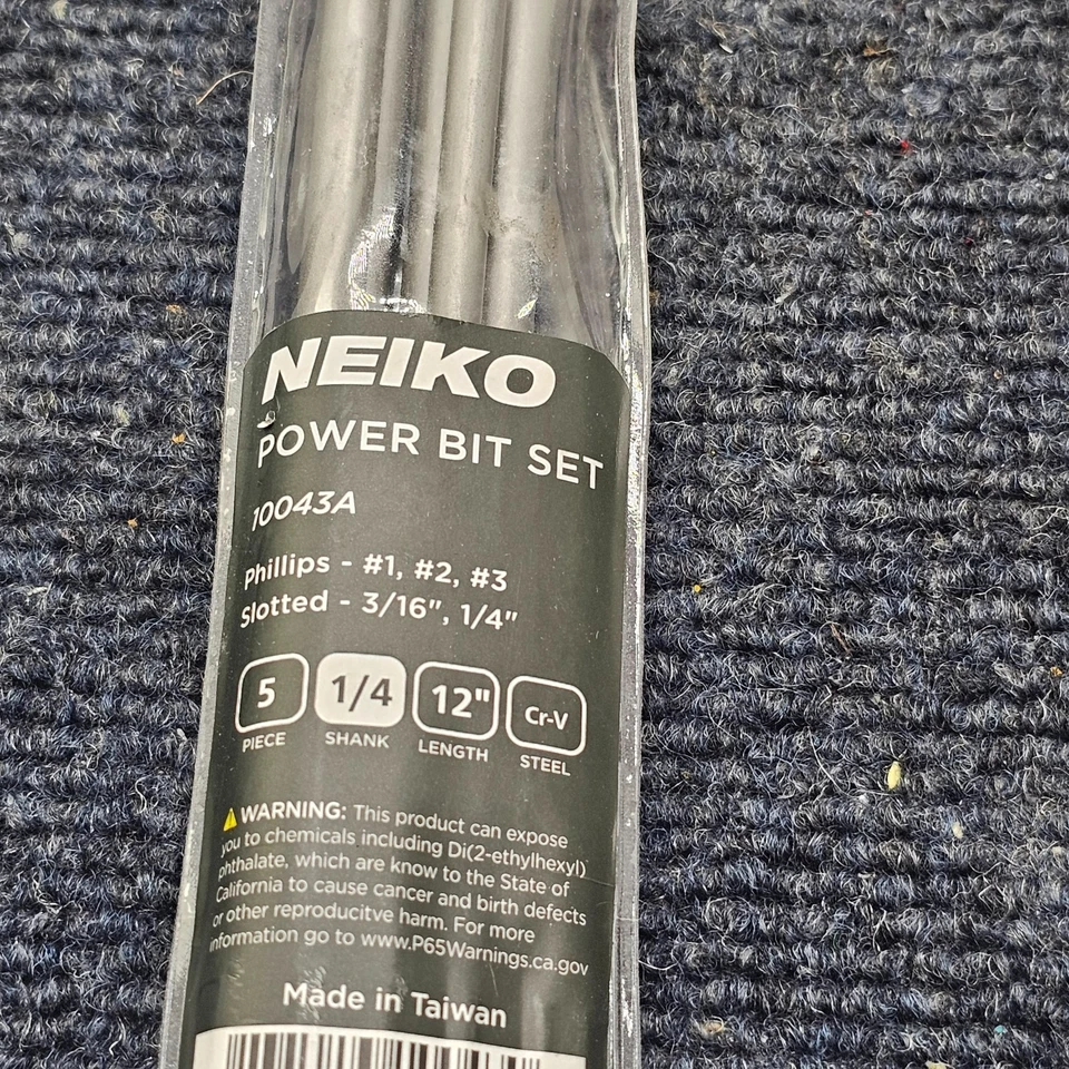 NEIKO 10043A 1/4" Shank 12" Long Phillips & Flat Blade Bit Screwdriver Assembly - Image 3 of 4