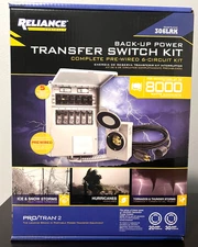 Reliance 306LRK 30Amp BackUp Power Manual Transfer Switch PreWired 6 Circuit Kit