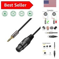 High-Quality 3 Feet XLR Female to 3.5mm Male Cable for Professional Audio Needs