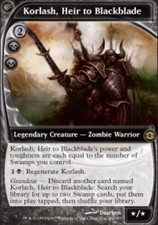 Moderatly Played, French - 1 x MTG Korlash, Heir to Blackblade Future Sight
