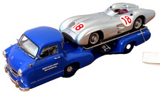 CMC Mercedes Benz Streamliner Race Car Model W196 Renntransporter Truck Diecast
