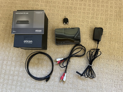 OTICON TV Adapter 3.0 TVA3 Hearing Aid Accessory Streamer For TV Audio 2.4G BL