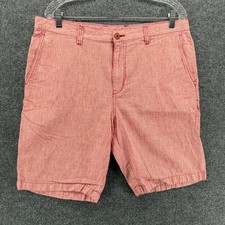 Tommy Bahama Shorts Mens 36 Red Linen Cotton Flat Front Casual Resort Preppy