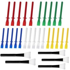 30 Pcs Silicone Glue Brush and Plastic Spreader Set, Colored Plastic Glue
