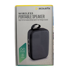 Acoustix Mini Bluetooth Speaker Wireless Portable Stereo Audio Black Hands Free