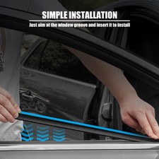 2PC Auto Universal Car Windows Wiper Strip Windshield Wiper Blade Rubber Strip