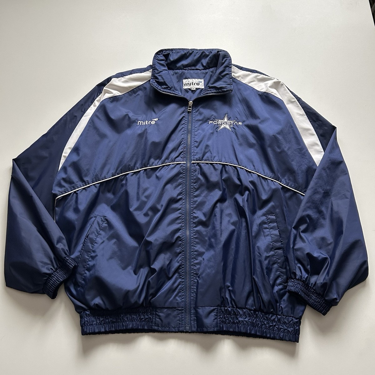 Vintage 90s Pornstar Athletics Zip Up Windbreaker Jacket Men's XL