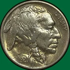 1920 Buffalo Nickel Almost Uncirculated AU Coin, Light Cleaning #39837