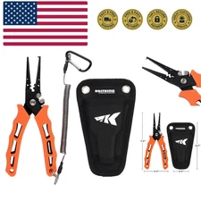 Cutthroat 7 inch Fishing Split Ring Pliers, 420 Stainless Steel Fishing Tools...