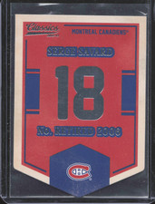 2012-13 Classics Signatures Banner Numbers #45 Serge Savard