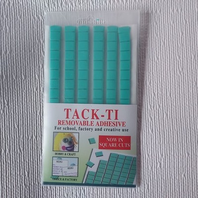 TACK TI Removable Adhesive Poster Putty Squares 204 Pcs Reusable Non Toxic