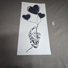 Skeleton Hand Holding Balloons Screen Print Transfers, Quantity 5