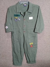 patched up " MDNS"military green coverall size 15 get Rich fashion
