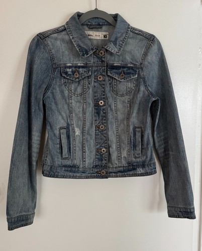 JUST JEANS BLUE DENIM LONG SLEEVED BUTTON UP JACKET SIZE 10…. - Picture 1 of 6