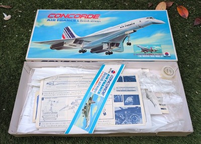 Vintage Nitto 1/100 Concorde Modellbausatz - Air France / British Airways - geöffnet, unbenutzt