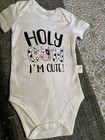 Holy Cow I'm Cute Baby Bodysuit Romper Clothes One-Piece Cow Baby Bodysuit 3-6 M — photo 2