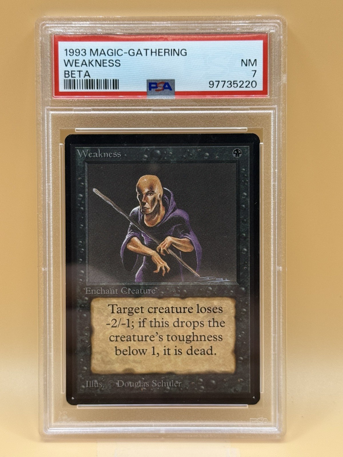Weakness – 1993 MTG Beta – PSA 7 NM – Magic the Gathering