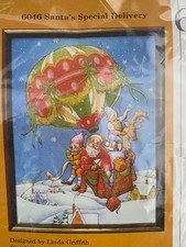 Vintage The Creative Circle Craft Kit 6046 Santas Special Delivery Needle Yarn