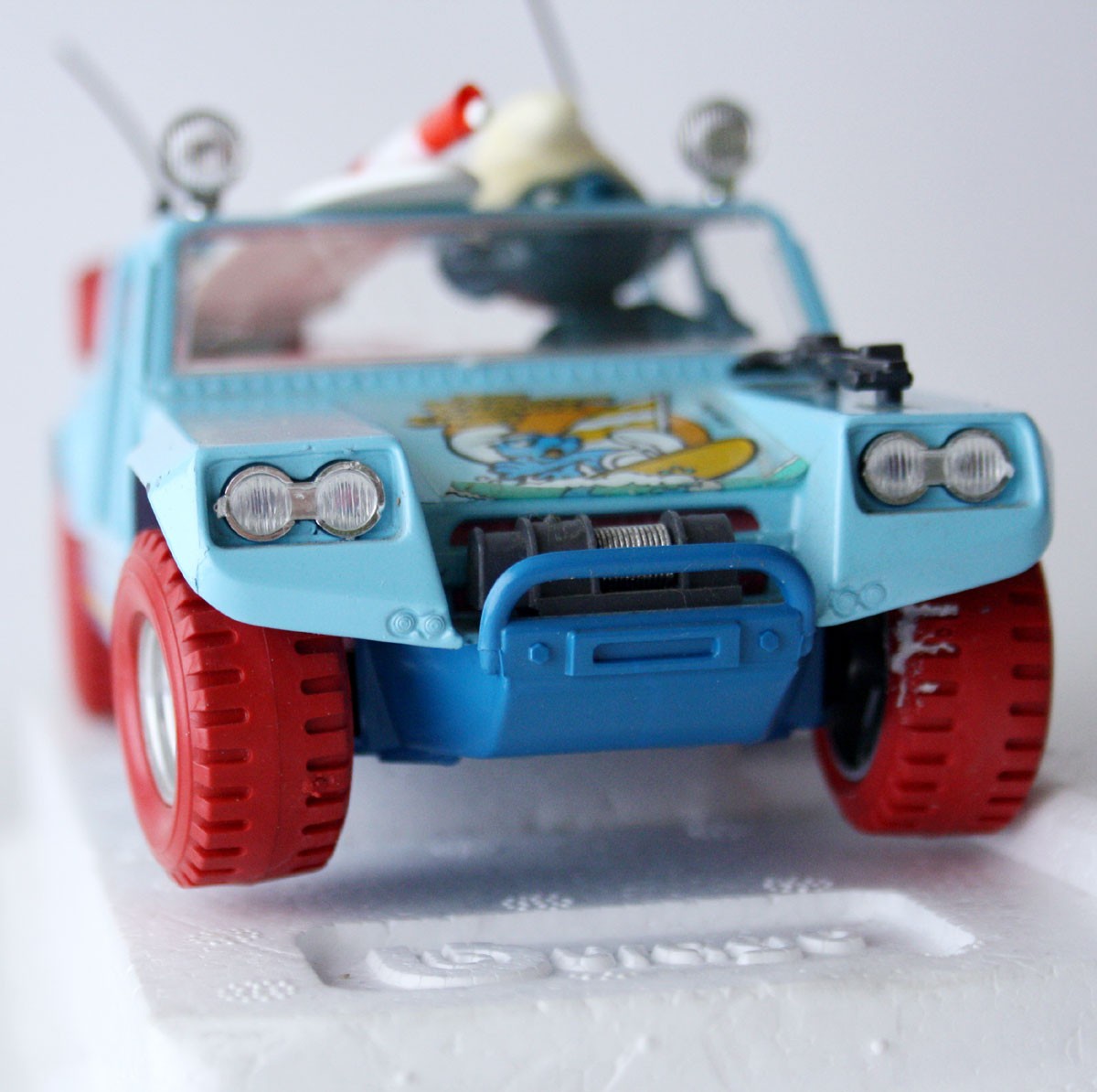 Jouet Vintage Voiture Des Schtroumpfs - Échelle 1/24 - Occasion - Collection Smurfs